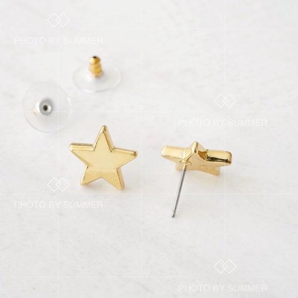 Lele Sadoughi Ashford Star Stud Earrings Gold 14k Gold Plated - Picture 3 of 8